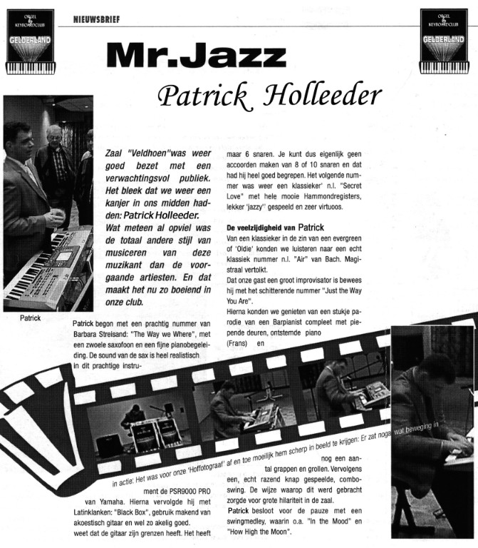 Recensie Gastoptreden Patrick Holleeder, 28 oktober 2002