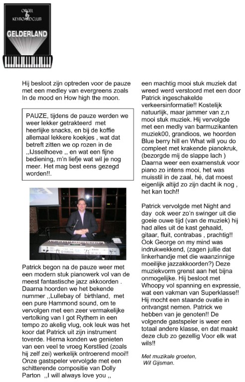 Gastoptreden Patrick Holleeder (2007) Gastoptreden Patrick Holleeder (2007)