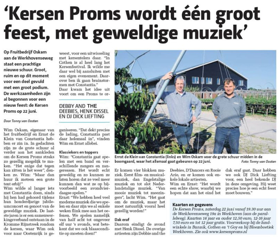 Kersen Proms, 22 juni 2013