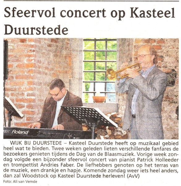 Patrick Holleeder en Andries Faber op Kasteel Duurstede voor Stichting Kasteel Cultureel, 12 juli 2015 Patrick Holleeder en Andries Faber op Kasteel Duurstede voor Stichting Kasteel Cultureel, 12 juli 2015