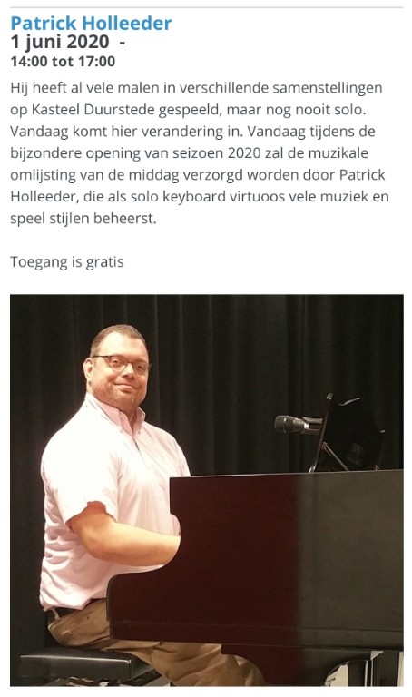 Aankondiging Optreden Patrick Holleeder op 1 juni 2020